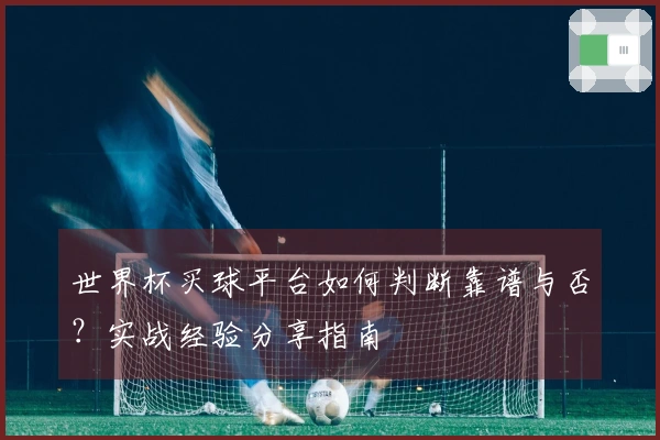 世界杯买球平台如何判断靠谱与否？实战经验分享指南