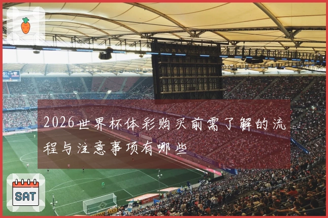 2026世界杯体彩购买前需了解的流程与注意事项有哪些